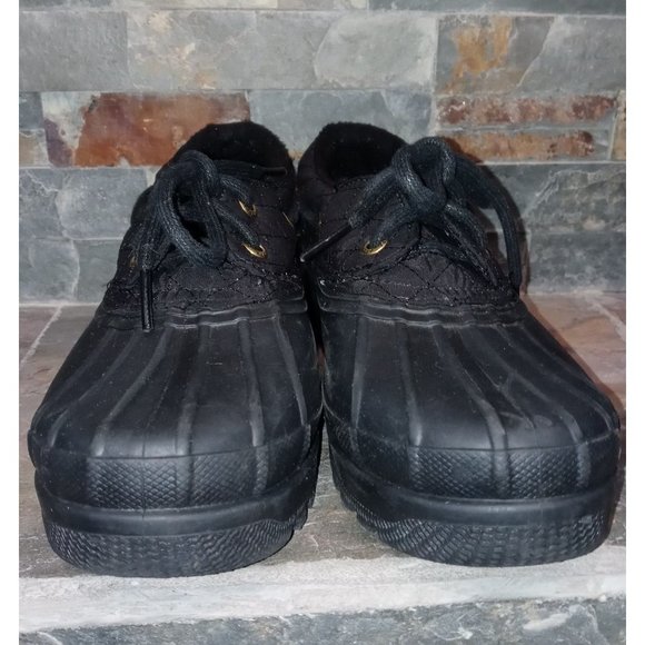 SPERRY Top Sider Black Rubber Duckling Women's STS97711 Shoes 7 Waterproof - Picture 6 of 9